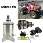 Starter for Polaris Worker 500 (2001) with Bendix, Relay, Ignition Key Switch