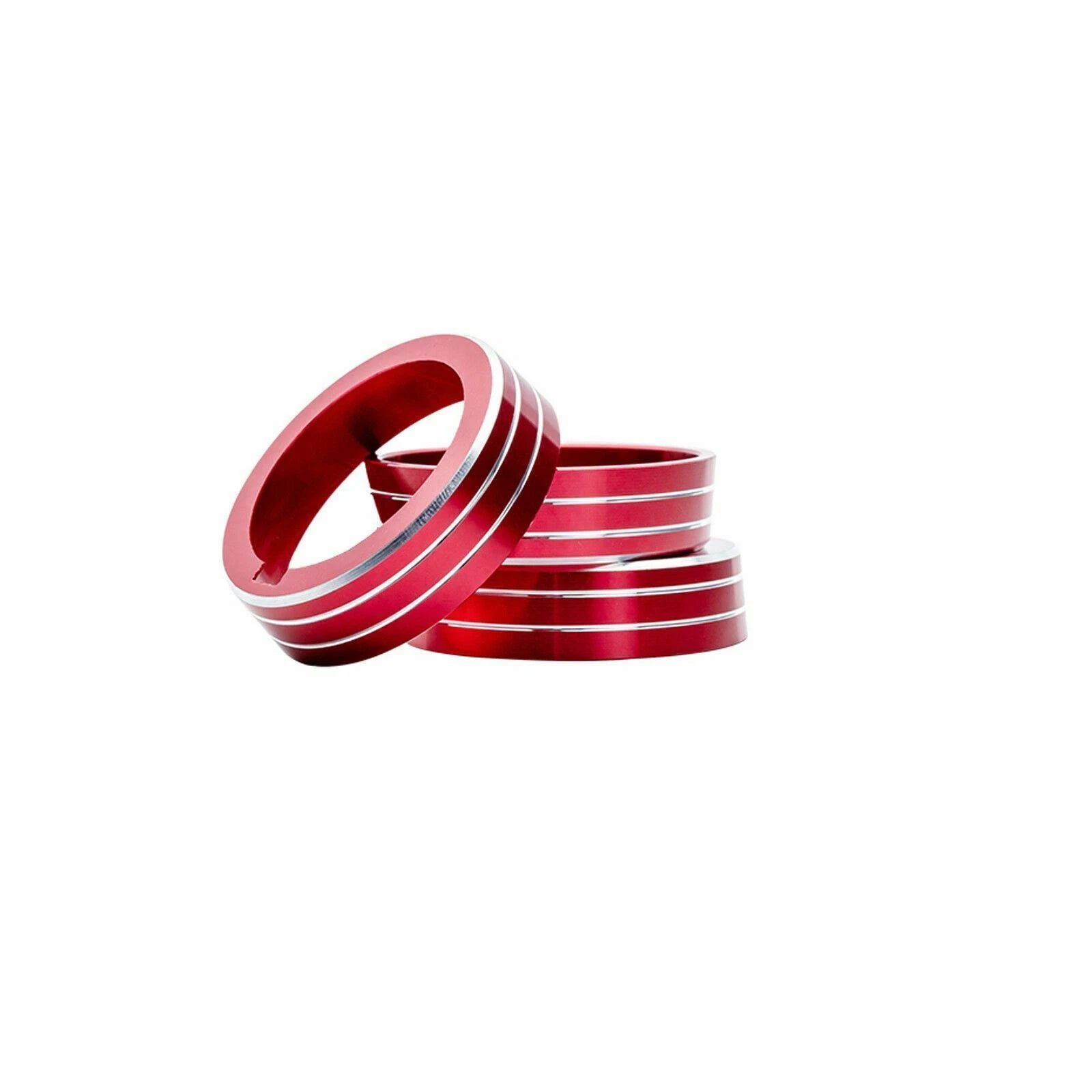 Red AC Climate Control Knob Covers Ring for Volkswagen Golf GTI MK7 (2015-2020)