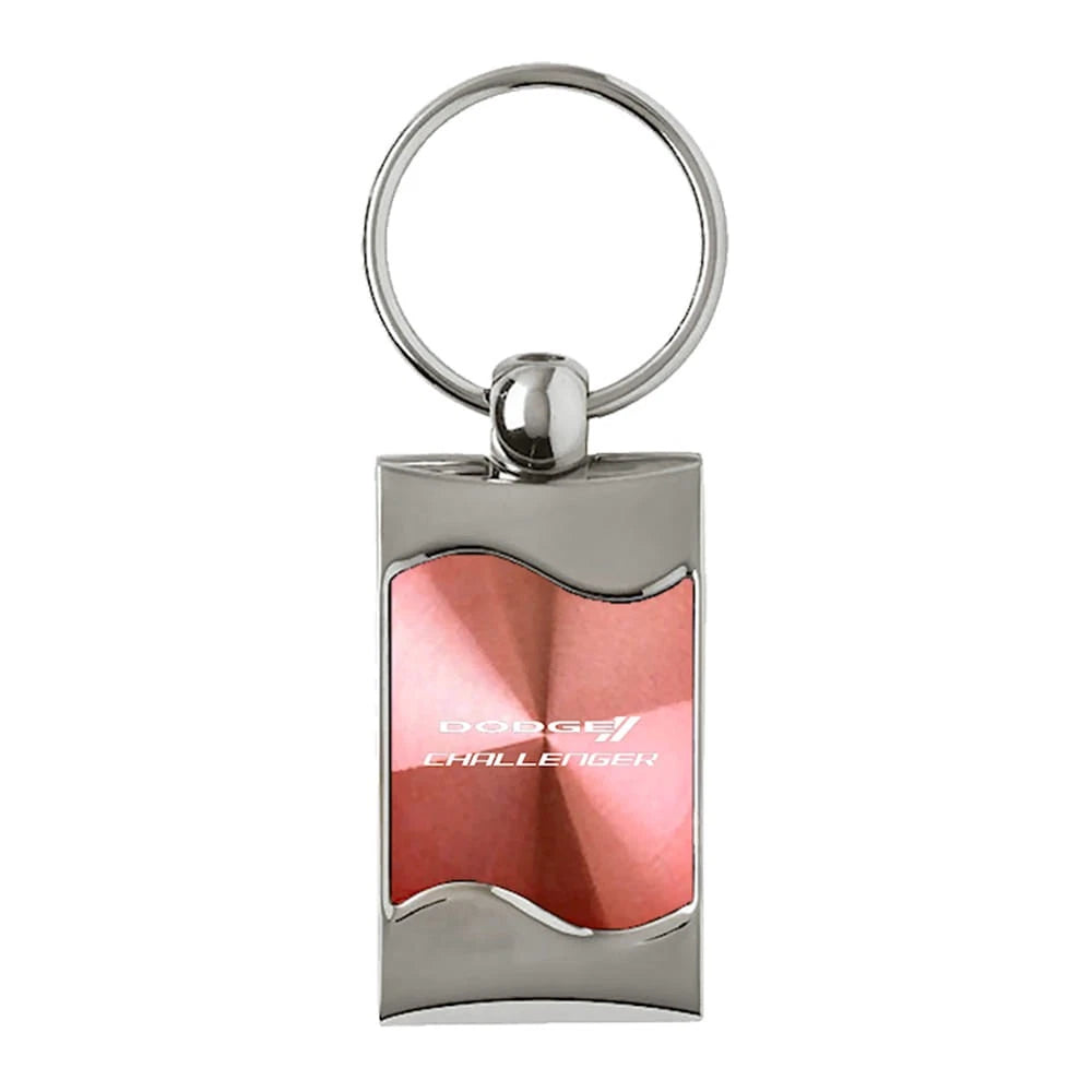 Pink Rectangular Wave Keychain - Officially Licensed for Dodge Challenger