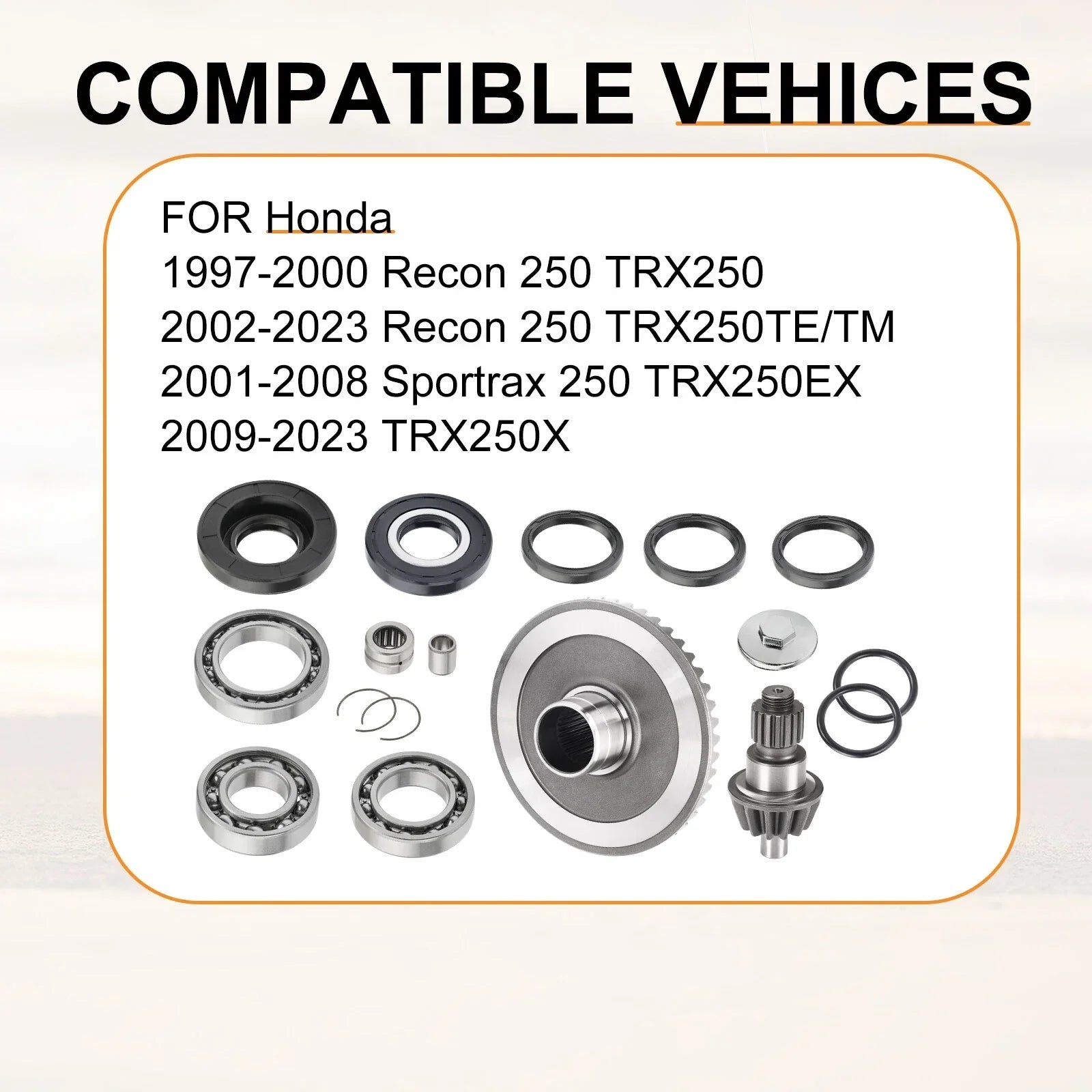 Rear Diff Pinion Ring Gear Bearings for Honda Recon TRX250