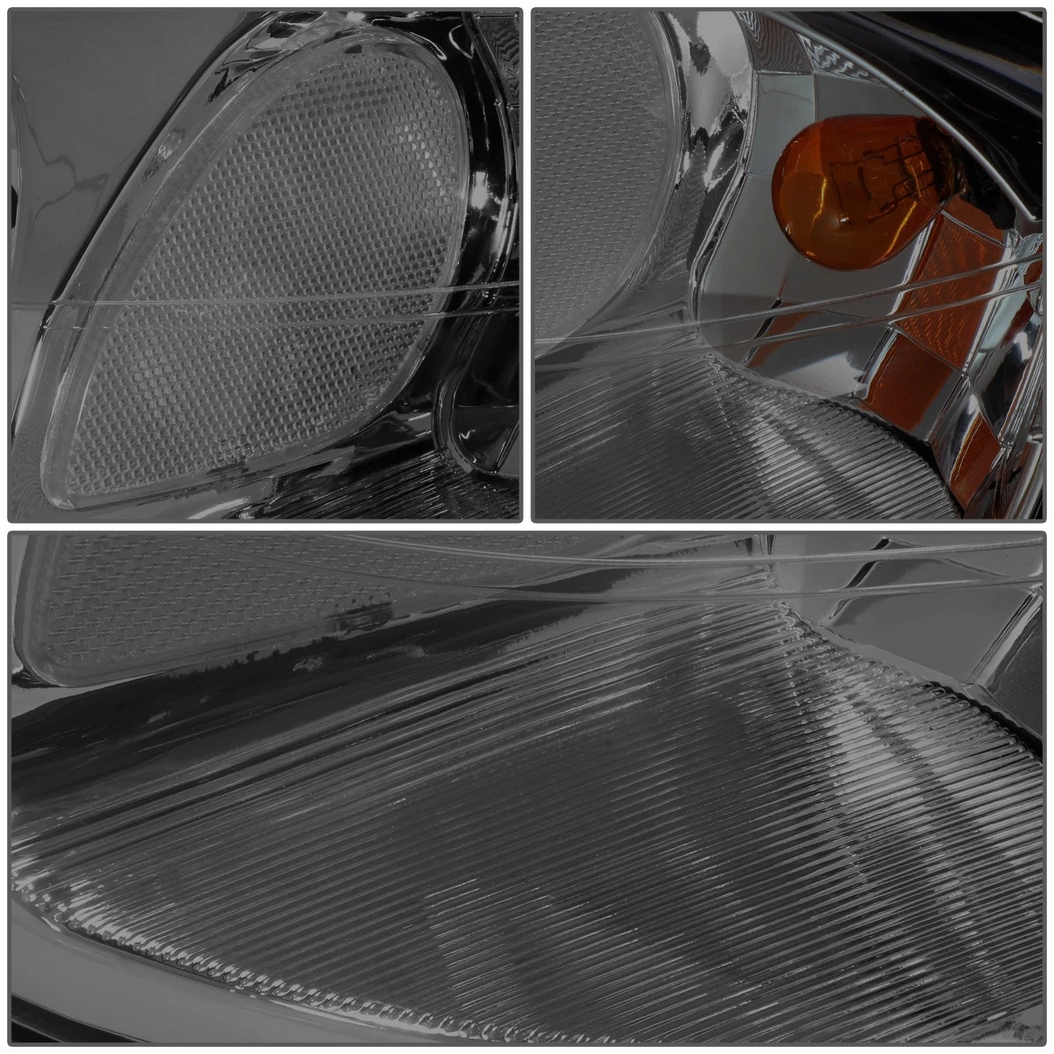 Pair of Smoked/Clear Side Turn Signal Lights for Chevy Impala (2000–2005)