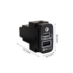 1X USB-A USB-C PD QC3.0 Charger Kit for Mitsubishi Grandis (2004–2011)