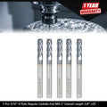 Set of 5 Carbide End Mills for Automotive Applications (3/16" Shank)