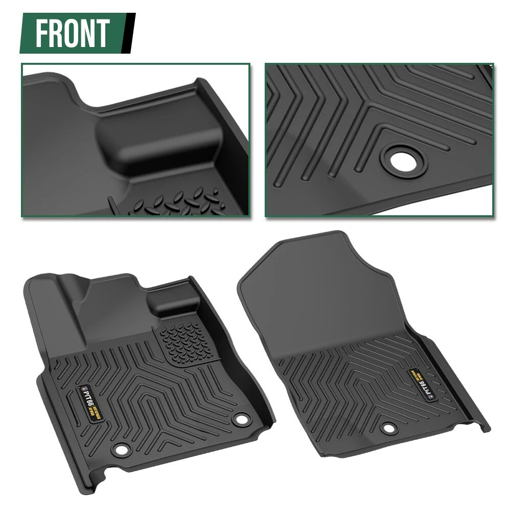 Set of 2 All Weather TPE Floor Mats for Toyota Tundra CrewMax