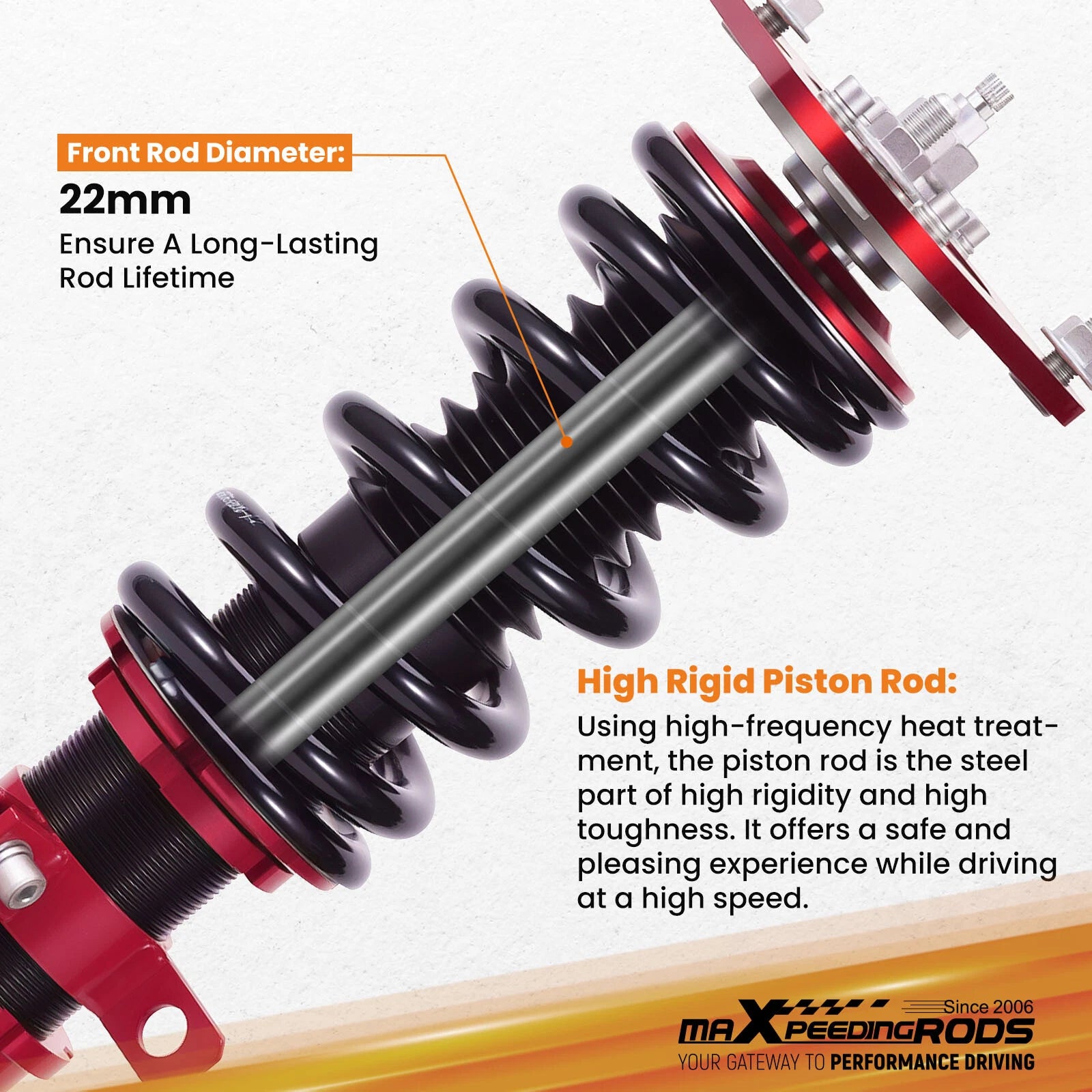 24-Way Adjustable Coilover Suspension Kit for Toyota Corolla (2003-2008)