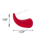 2Pcs PU Foam Red Devil Bull Horn Steering Wheel Stickers for Car (-)