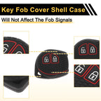 Black Red Line Car Key Case for Suzuki Alto (2010–2023) - 2 Buttons