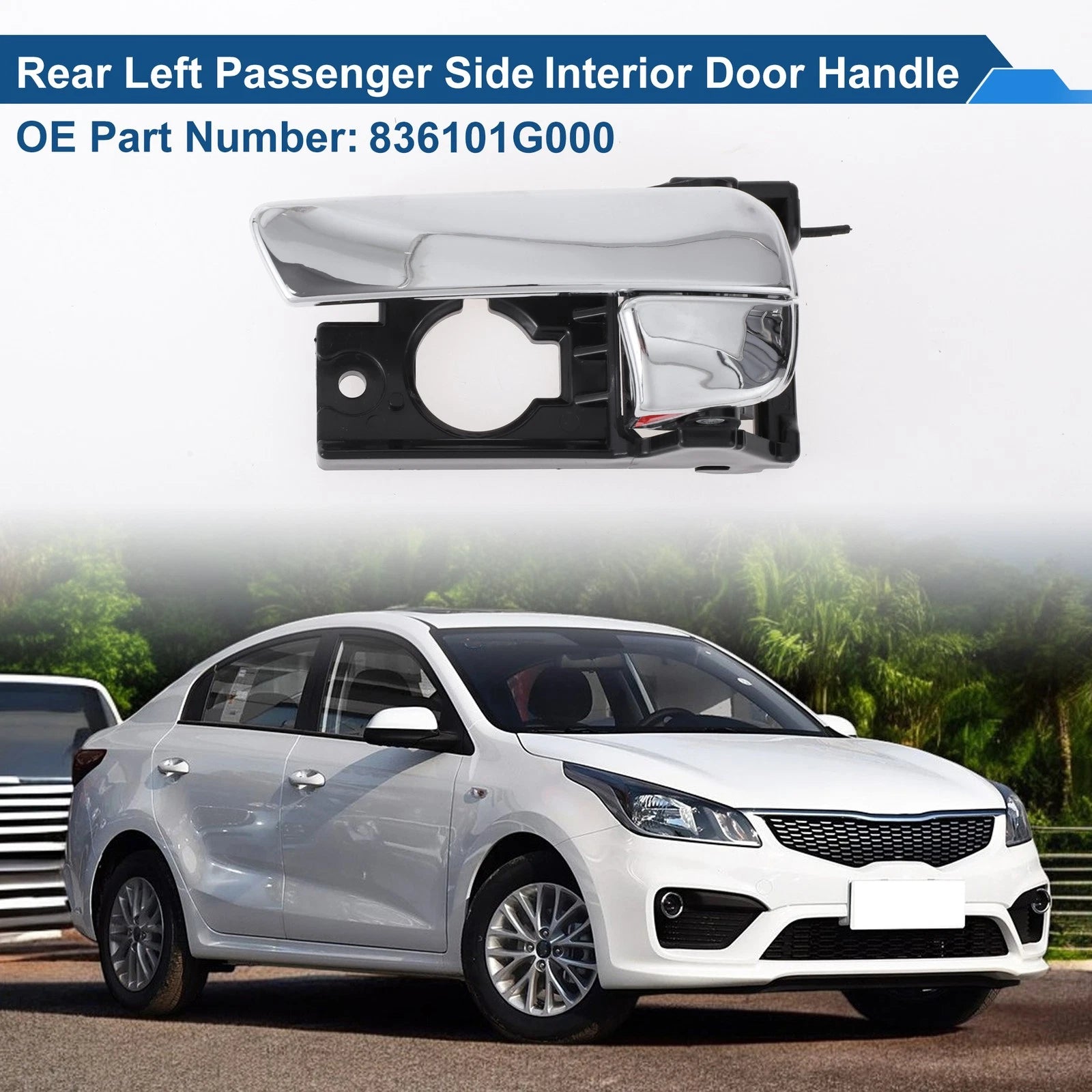 Rear Left Passenger Side Interior Door Handle for Kia Rio (2007–2011) No. 836101G000