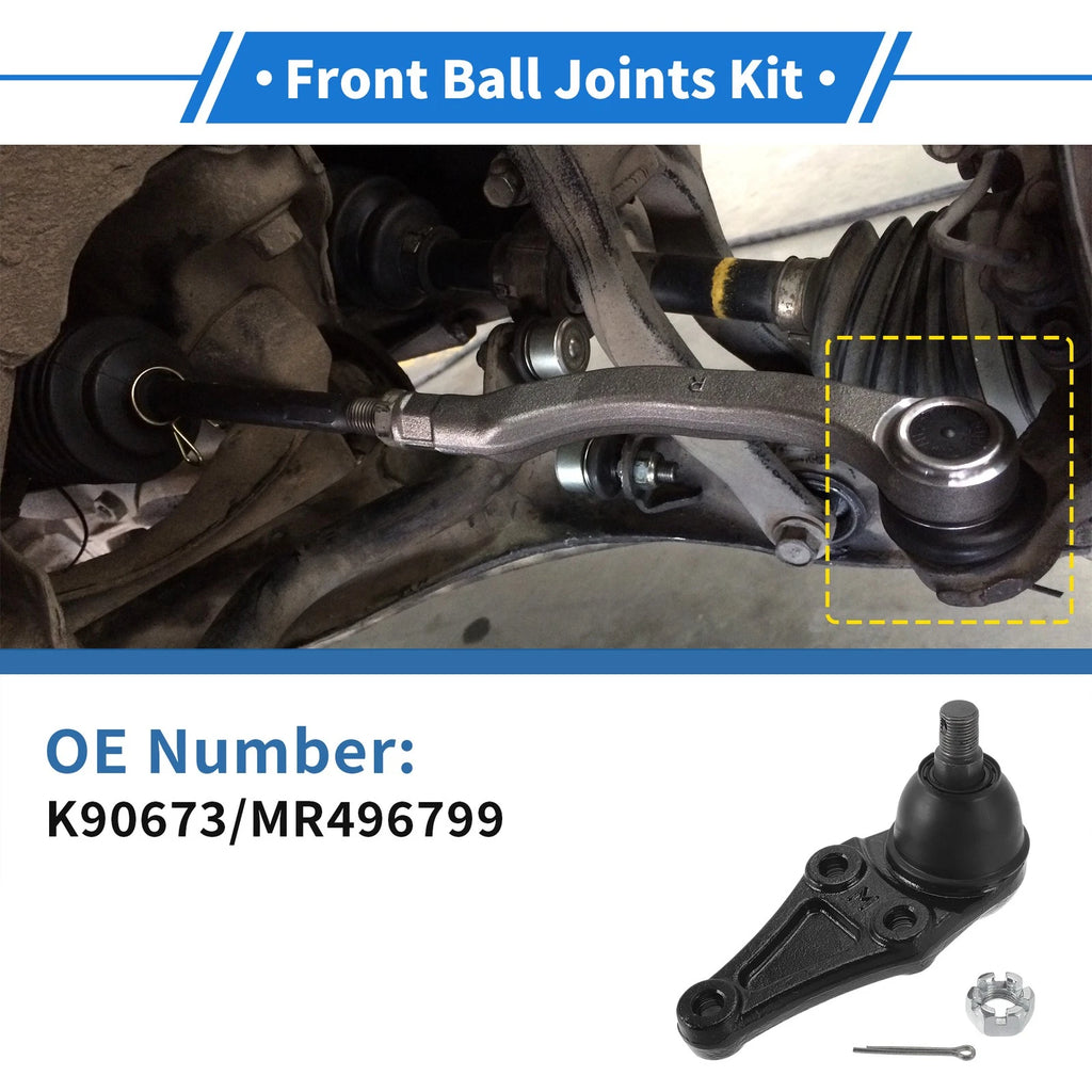 2 Pcs Front Lower Ball Joints for Mitsubishi Montero Limited (2001–2006) No.K90673
