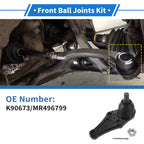 2 Pcs Front Lower Ball Joints for Mitsubishi Montero Limited (2001–2006) No.K90673