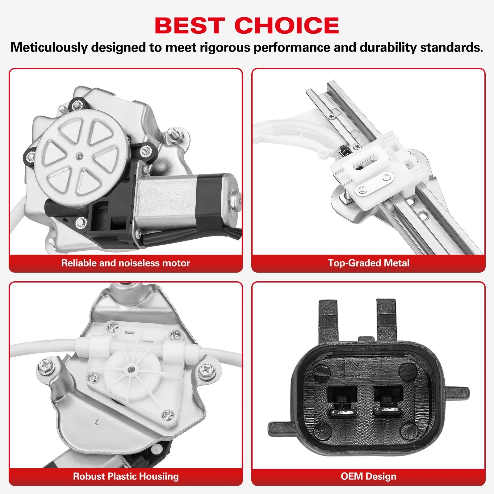 Power Window Regulator w/ Motor for Jeep Liberty (2002–2007)