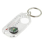 Compass and Thermometer Keychain for Camping and Hiking Activities