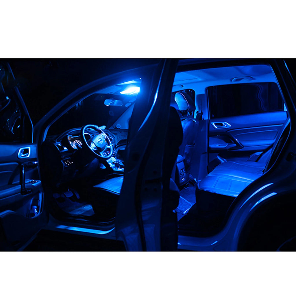 Ultra Blue 31mm Festoon 12-SMD Interior Map Dome LED Bulbs for DE3175 DE3022 (2010-2013)