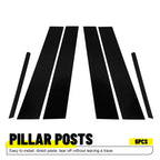 Glossy Black Door Window Pillar Posts Trim for Kia Optima (2011–2015)
