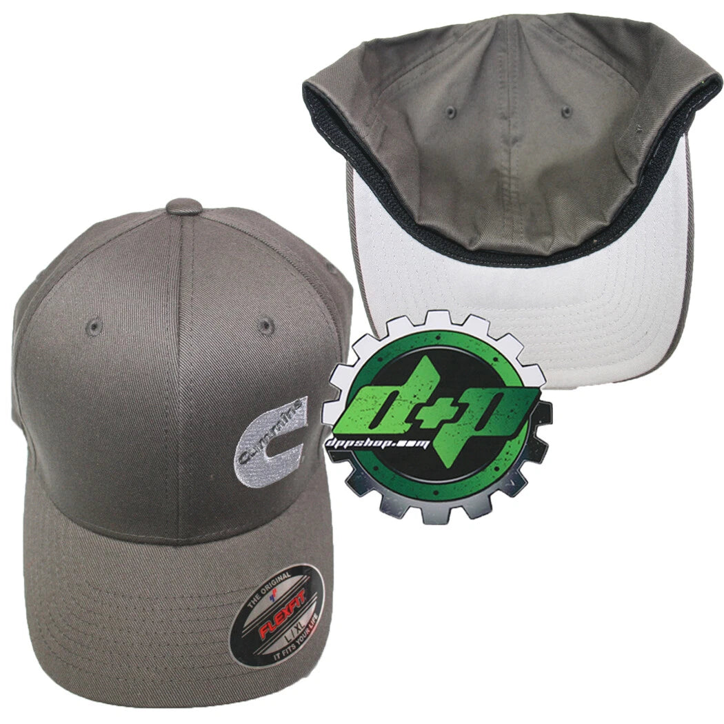 Cummins Charcoal Gray Fitted Flex Fit Ball Cap Hat L/XL