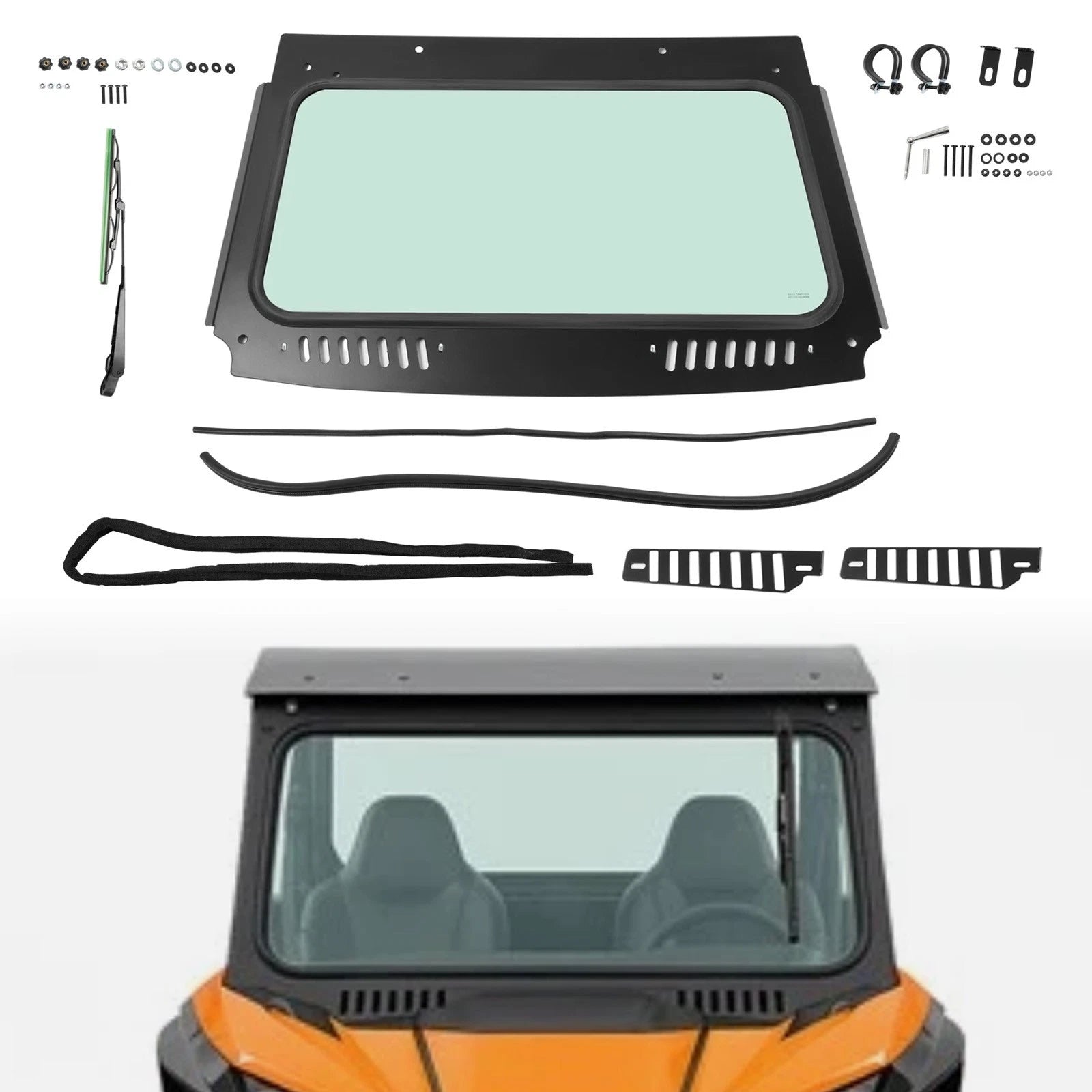 Front Windshield Glass for Kawasaki Teryx KRX 1000 (2020–2026)