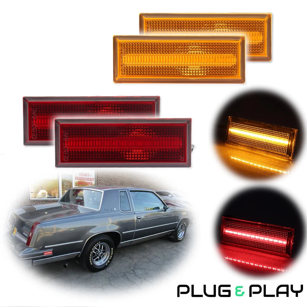 Full LED Side Marker Light Lamps for Oldsmobile Cutlass 442 (1981–1988)