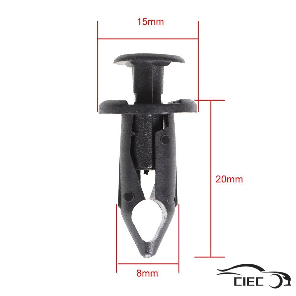 Set of 100 Plastic Rivets for Car Auto Fender (Universal)