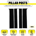 Black Pillar Post Window Trim Kit for Chevy Colorado GMC Canyon (2015–2022)