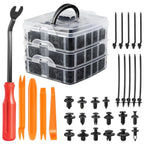 Nylon 620 Retainer Clips Set with Fastener Removal Tools for 5-10mm Holes