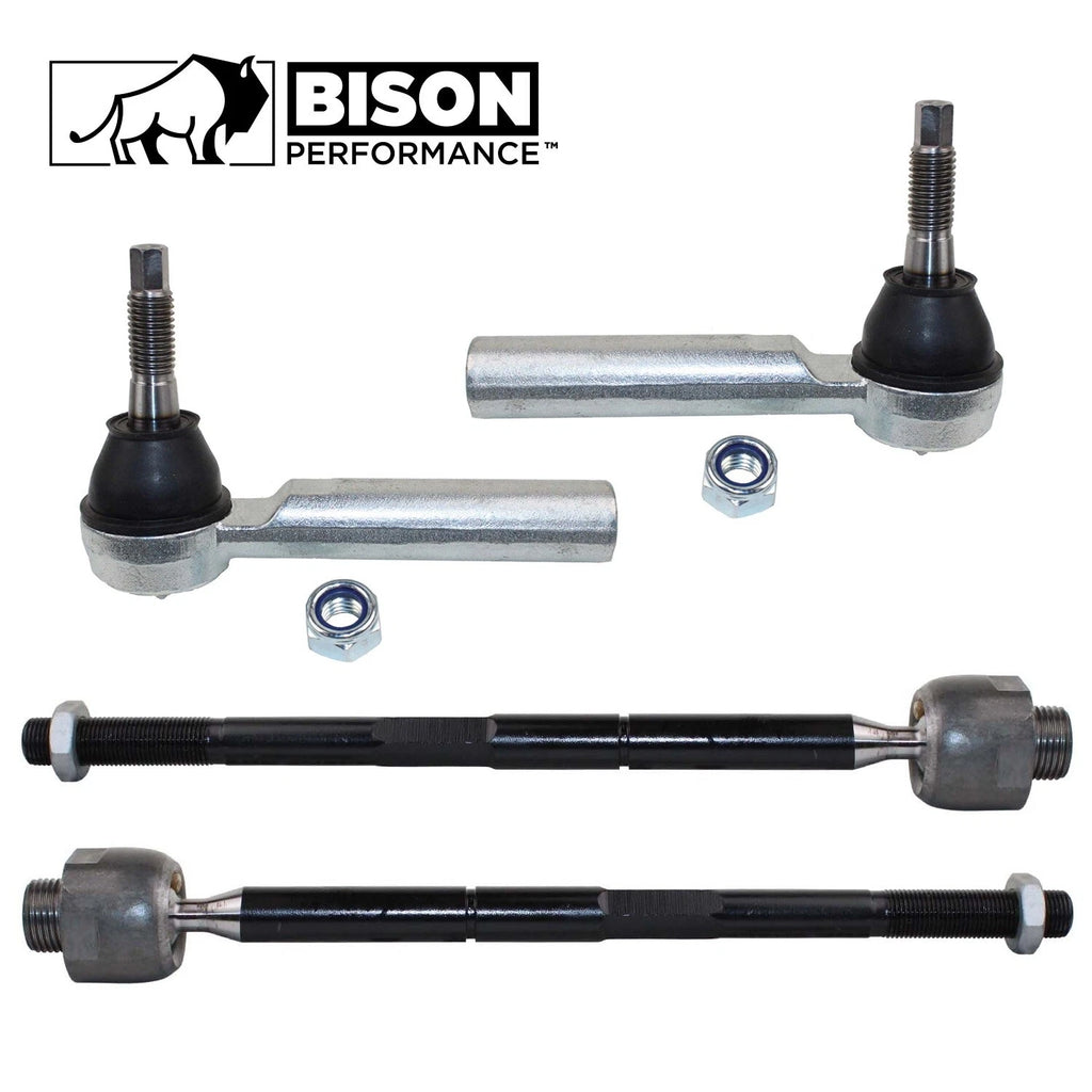 Set of 4 Inner & Outer Steering Tie Rod Ends for Caddy Chevy GMC