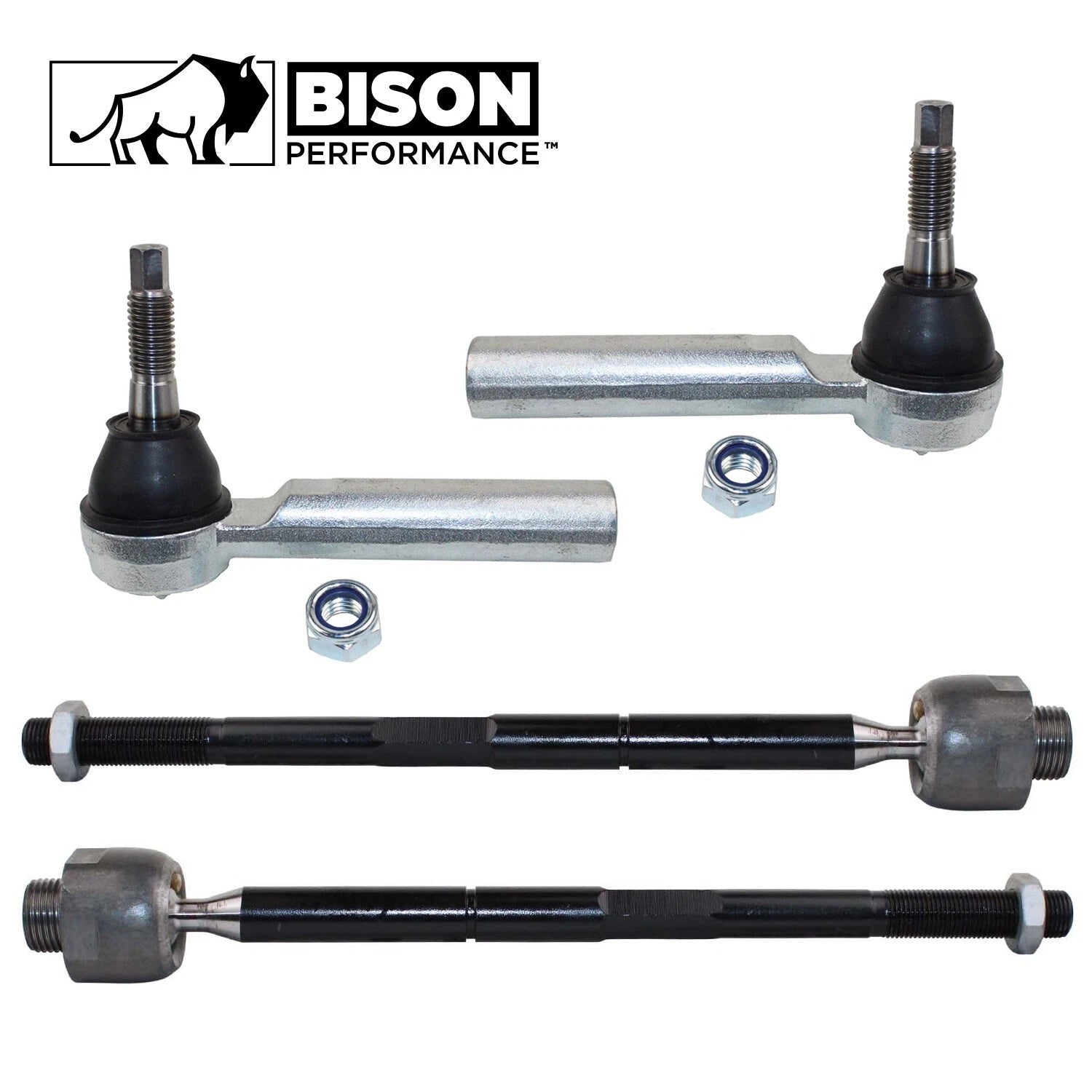 Set of 4 Inner & Outer Steering Tie Rod Ends for Caddy Chevy GMC