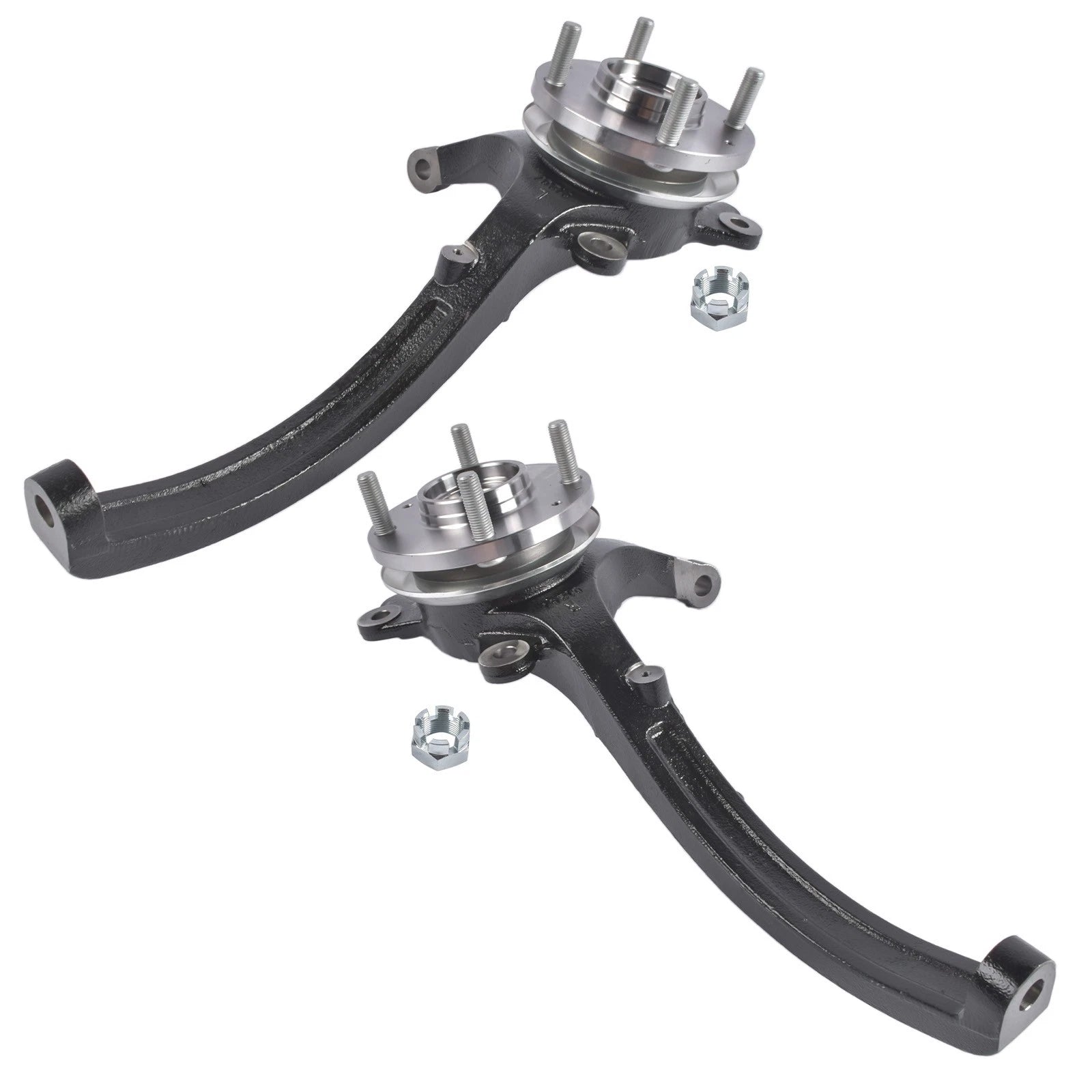 2X Front Steering Knuckle & Hub Bearing Assembly for Hyundai Sonata, Optima (2002-2005)