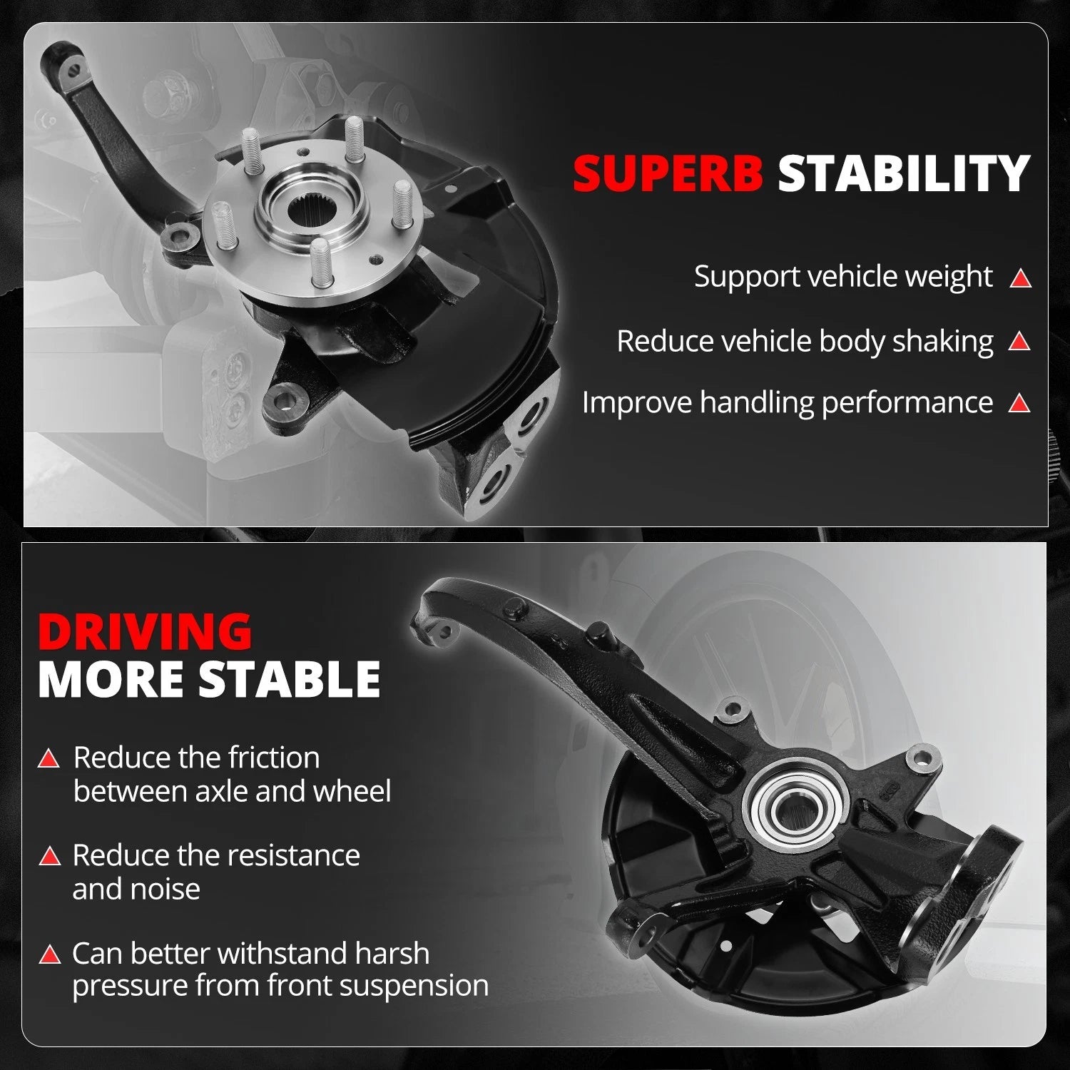 Front Left Loaded Wheel Bearing Knuckle for Fusion MKZ Milan (2003–2012)