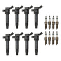 Set of 8 Ignition Coils & Iridium Spark Plugs for Hyundai Kia (5.0L)