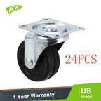 Set of 24 Heavy Duty 2" Swivel Caster Wheels with Rubber Base