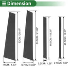 8 Pcs Door Pillar Window Trim for BMW X5 (2019–2023) Carbon Fiber Black