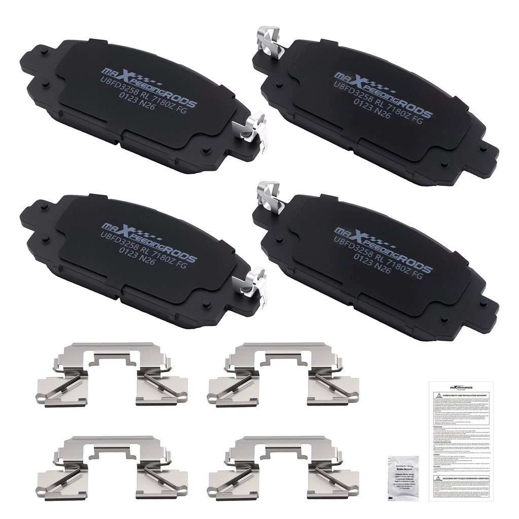 Set of 4 Front Ceramic Brake Pads for Nissan Kicks (2021–2024), Sentra (2020–2024)