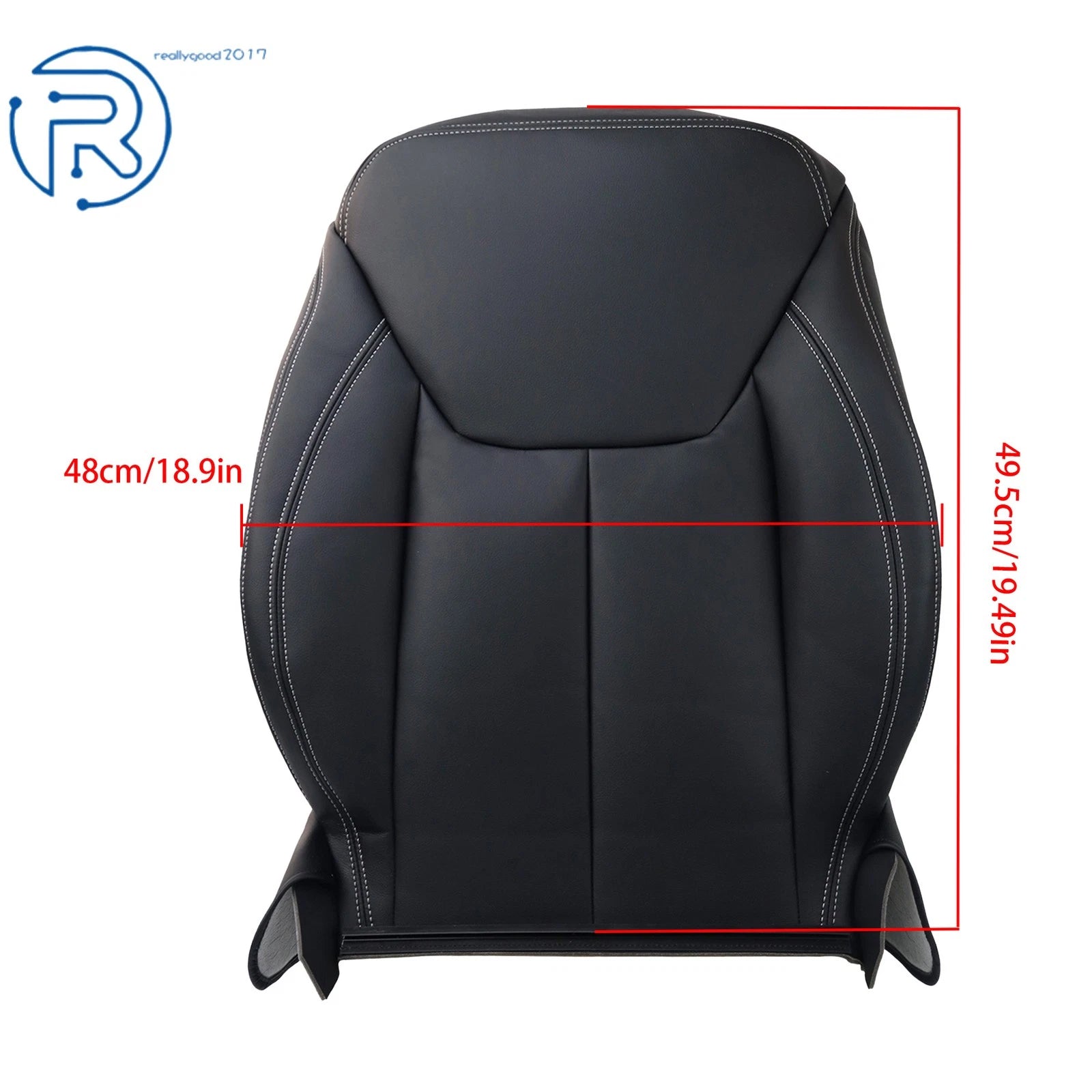 Front Left Driver Top Seat Cover for Jeep Wrangler (2013-2017) Black