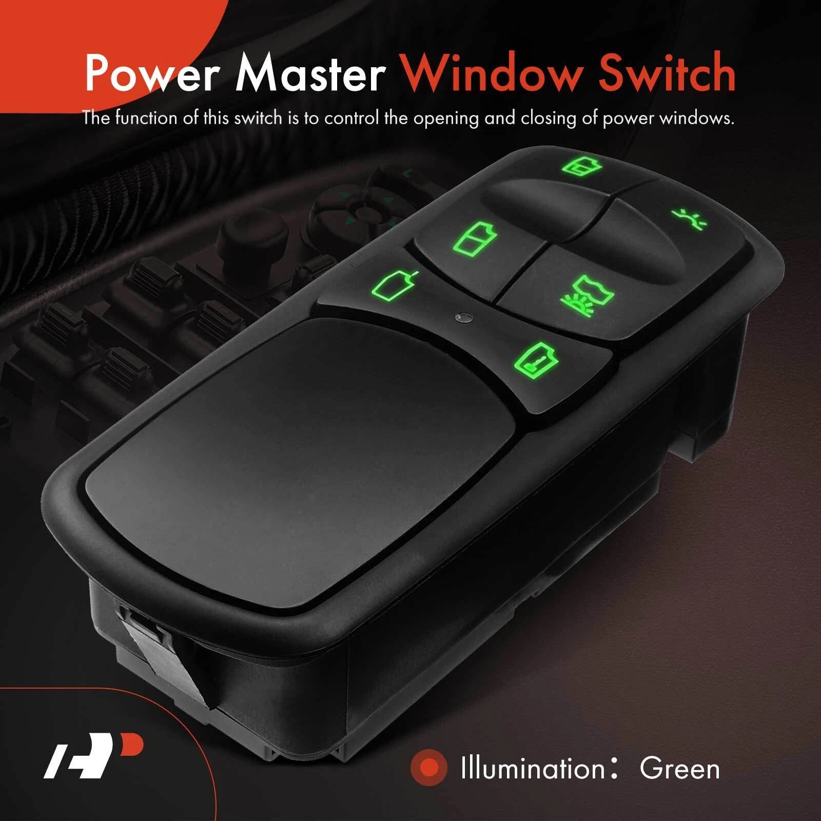 Front Left Power Window Switch for Mercedes-Benz Actros (1996-2002)