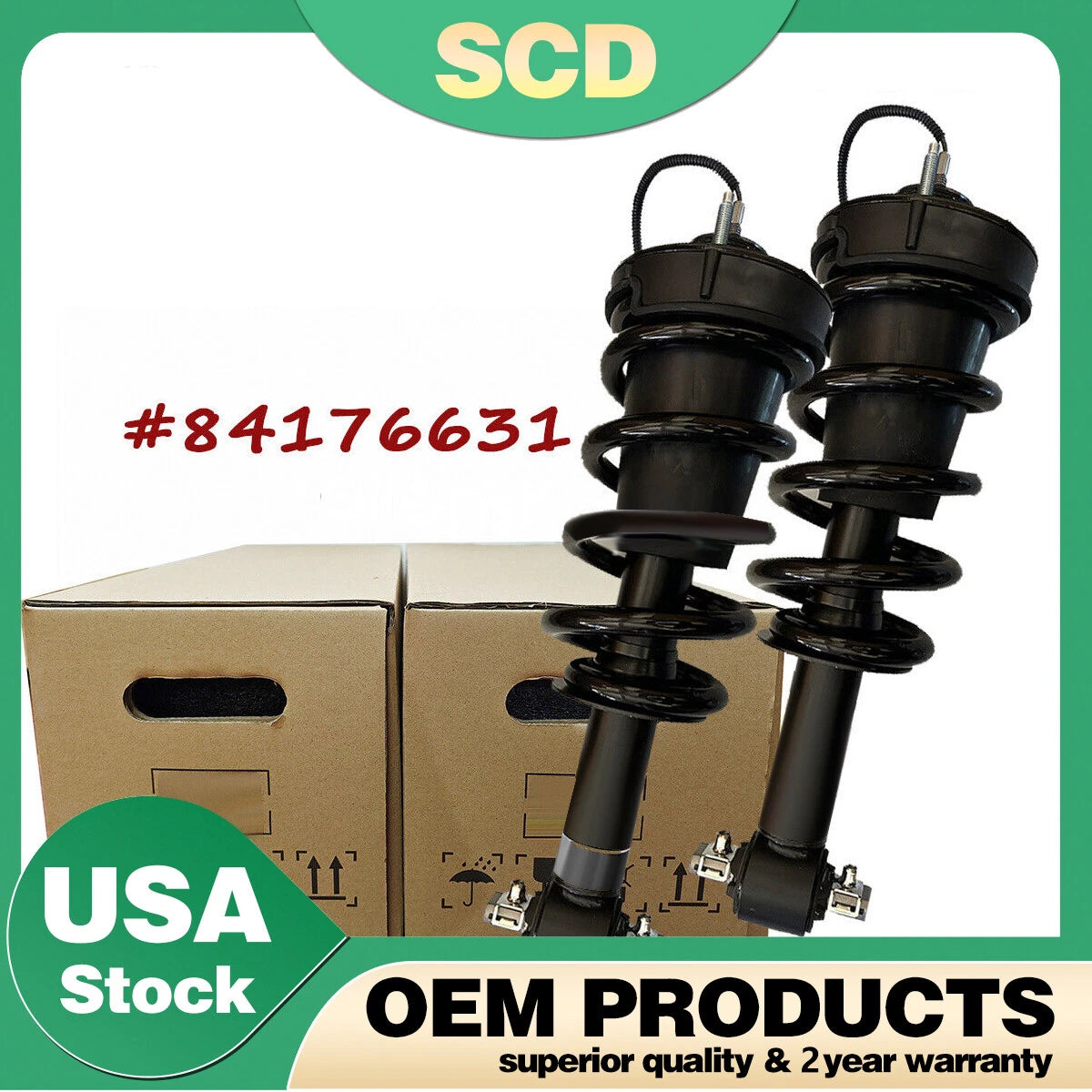 Pair Front Shock Struts for Escalade Tahoe GMC Sierra (2007–2014) #84176631