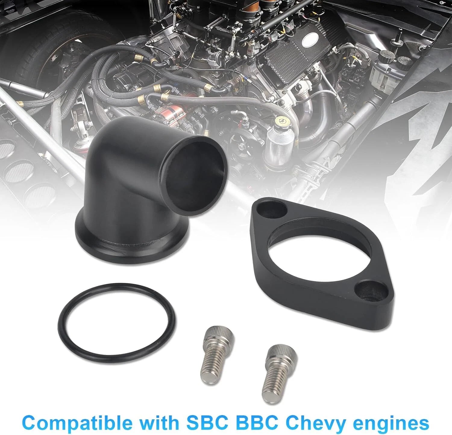 15° Swivel Water Neck Thermostat Housing for Chevy SBC BBC (327–454)