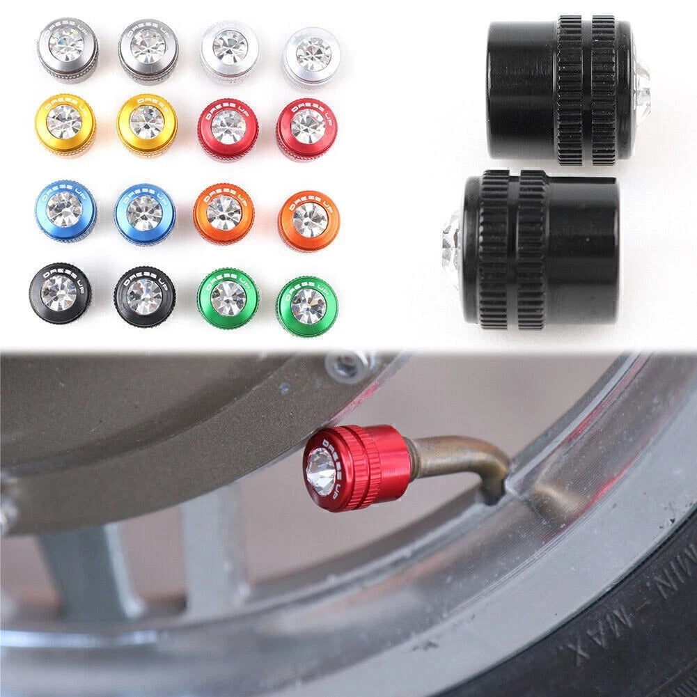 Tyre Dust Air Valve Caps for Kymco AK550, Yamaha XSR900, Tmax 530 (2017–2023)