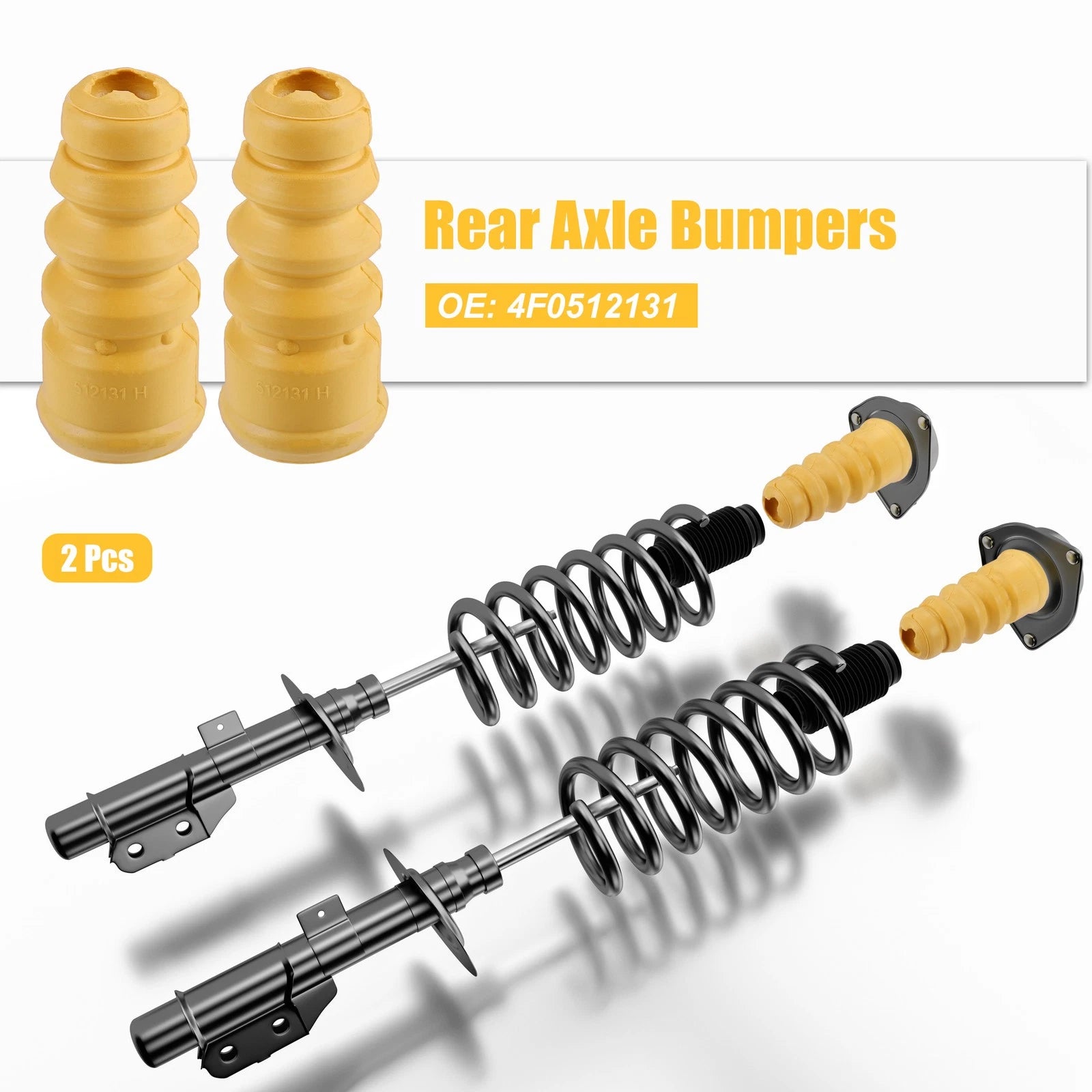 2X Jounce Bumper Axle Bumpers No. 4F0512131 for Audi B7 A4 (2005–2008)