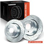 Rear Drilled Brake Rotors for BMW 525xi 528i xDrive 530xi 535xi (2006–2010)