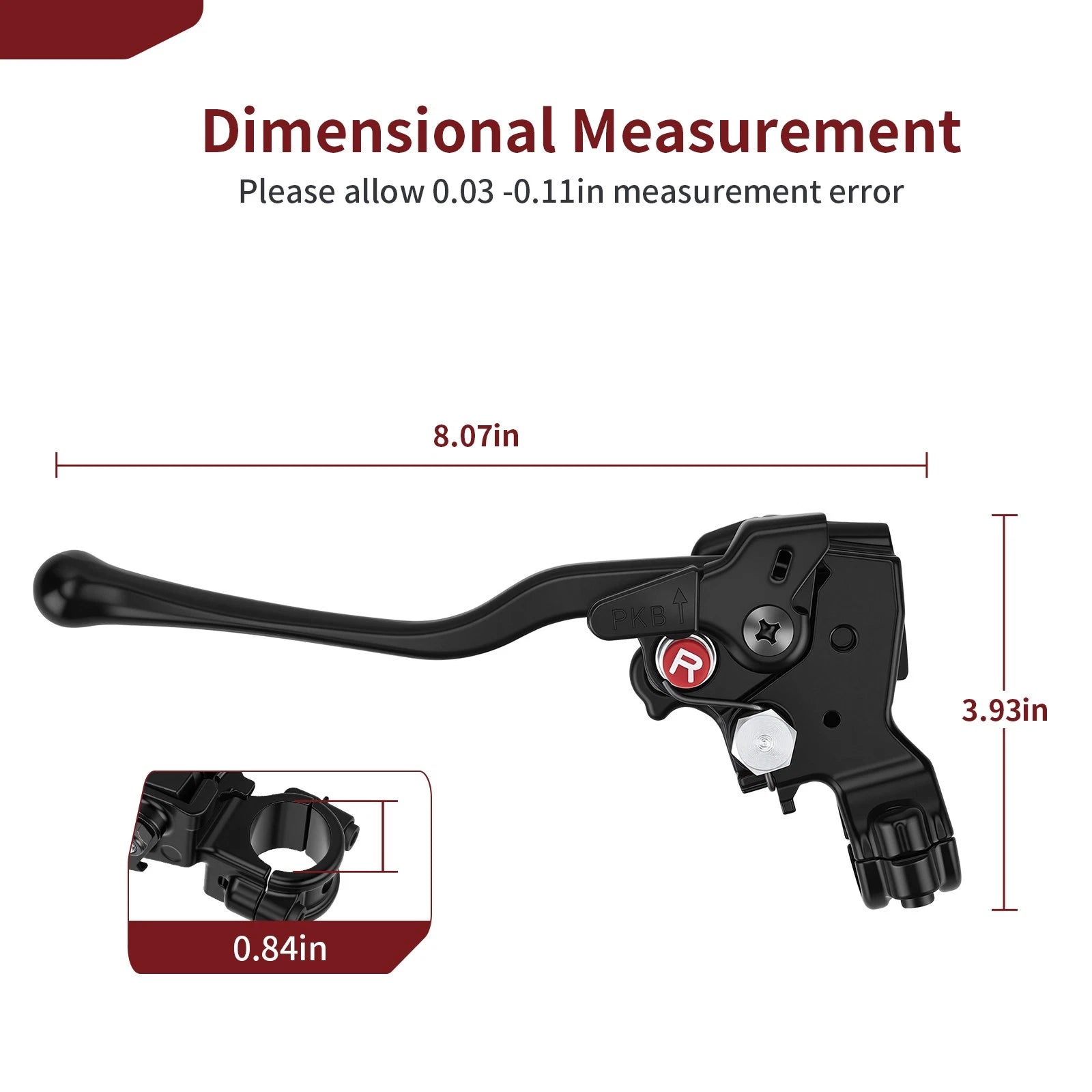 Left Hand Rear Brake Lever Assembly for Honda Rancher 350 4x4 TRX350FE (2000–2006)