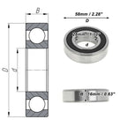 Deep Groove Ball Bearing P5 for Scooter Skateboard Wheel (28x58x16mm)