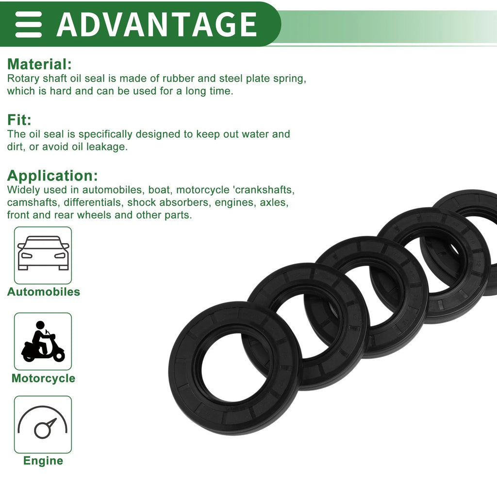 Oil Seal for Various Models (42x75x12mm, NBR Rubber, High Pressure)