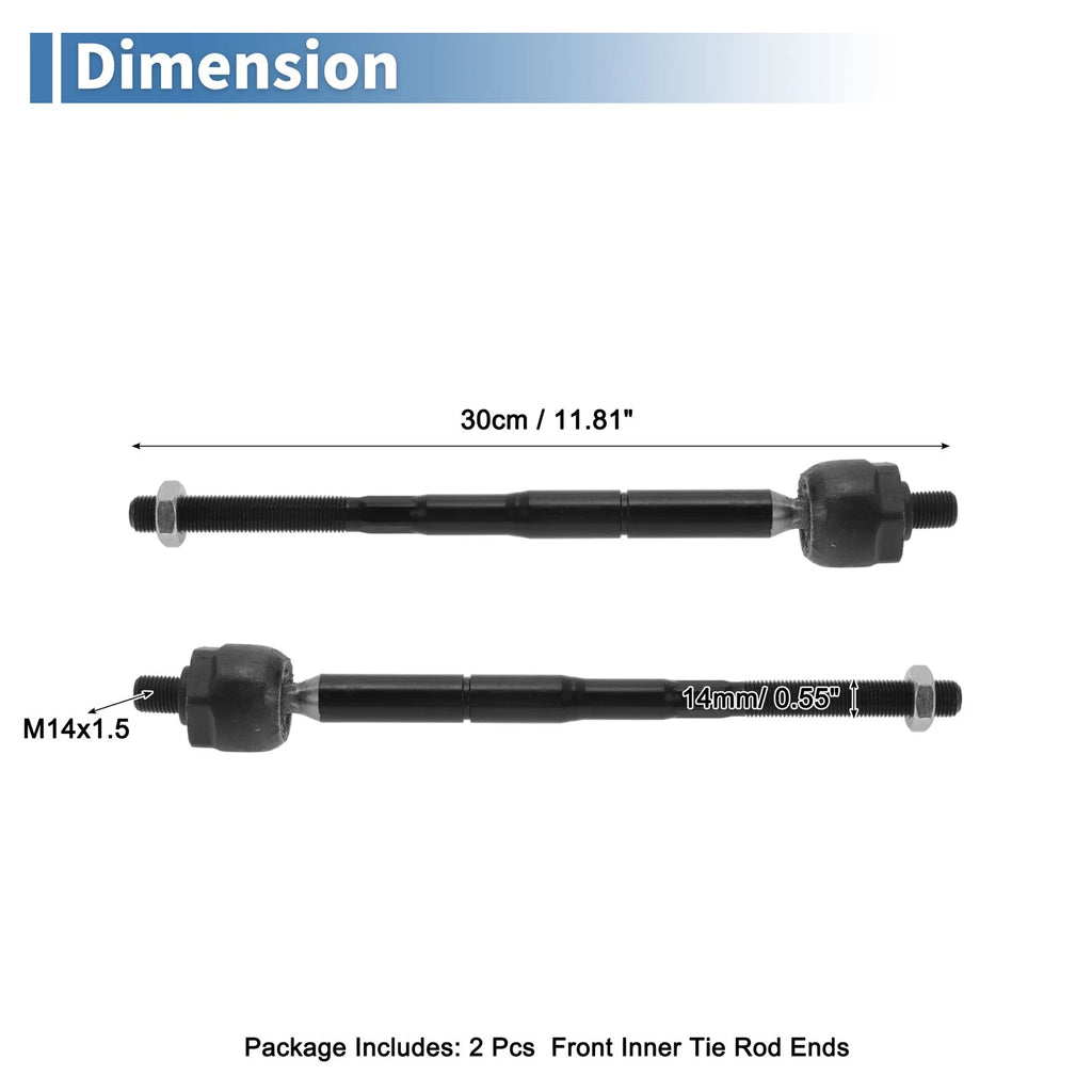 2 Pcs Front Inner Tie Rod End Links for Ford Flex (2013–2016)
