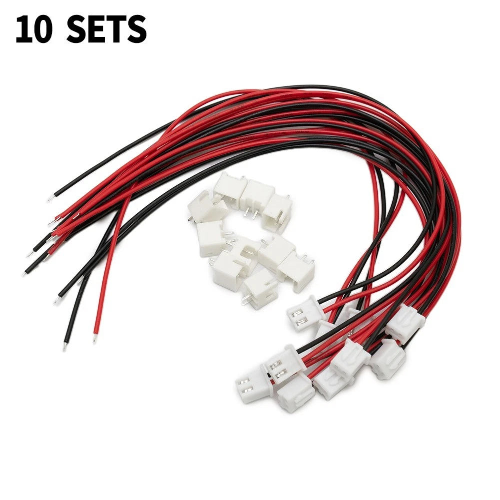 Set of 10 XH2 54mm 2 Pin Connectors with 200mm Wires for Automotive Applications