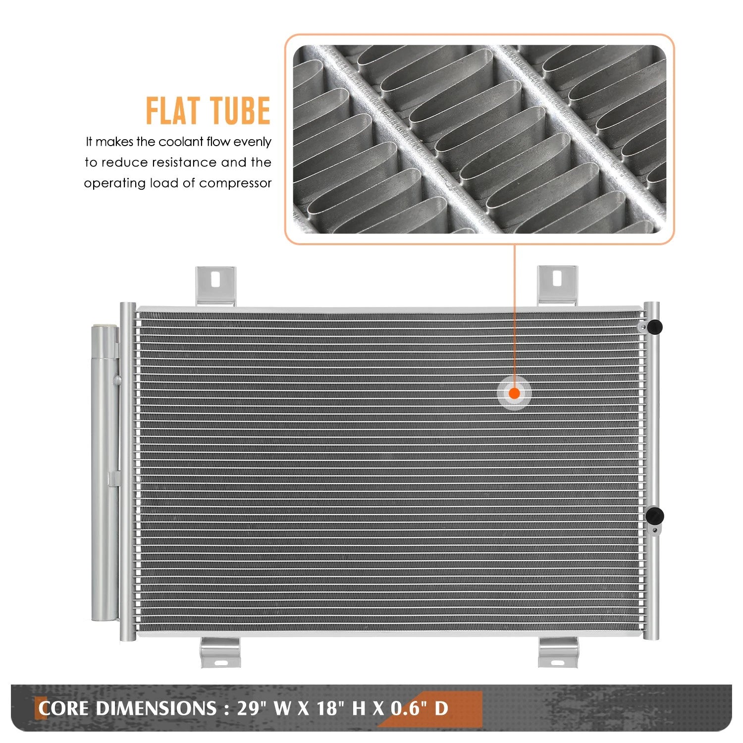 A/C Condenser for Toyota Highlander (2008–2010) OE Style Aluminum Core
