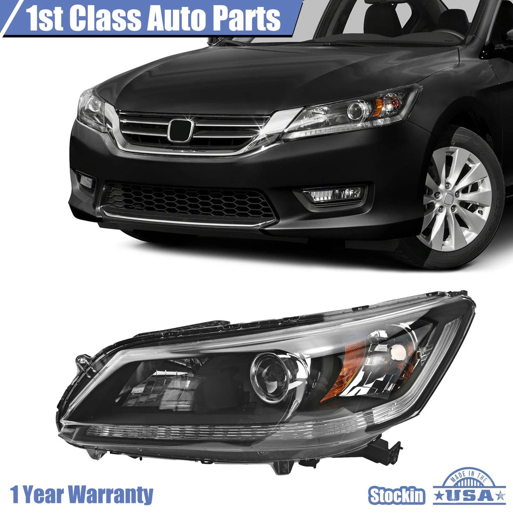 Left Driver Side Halogen Headlight for Honda Accord Sedan (2013–2015)