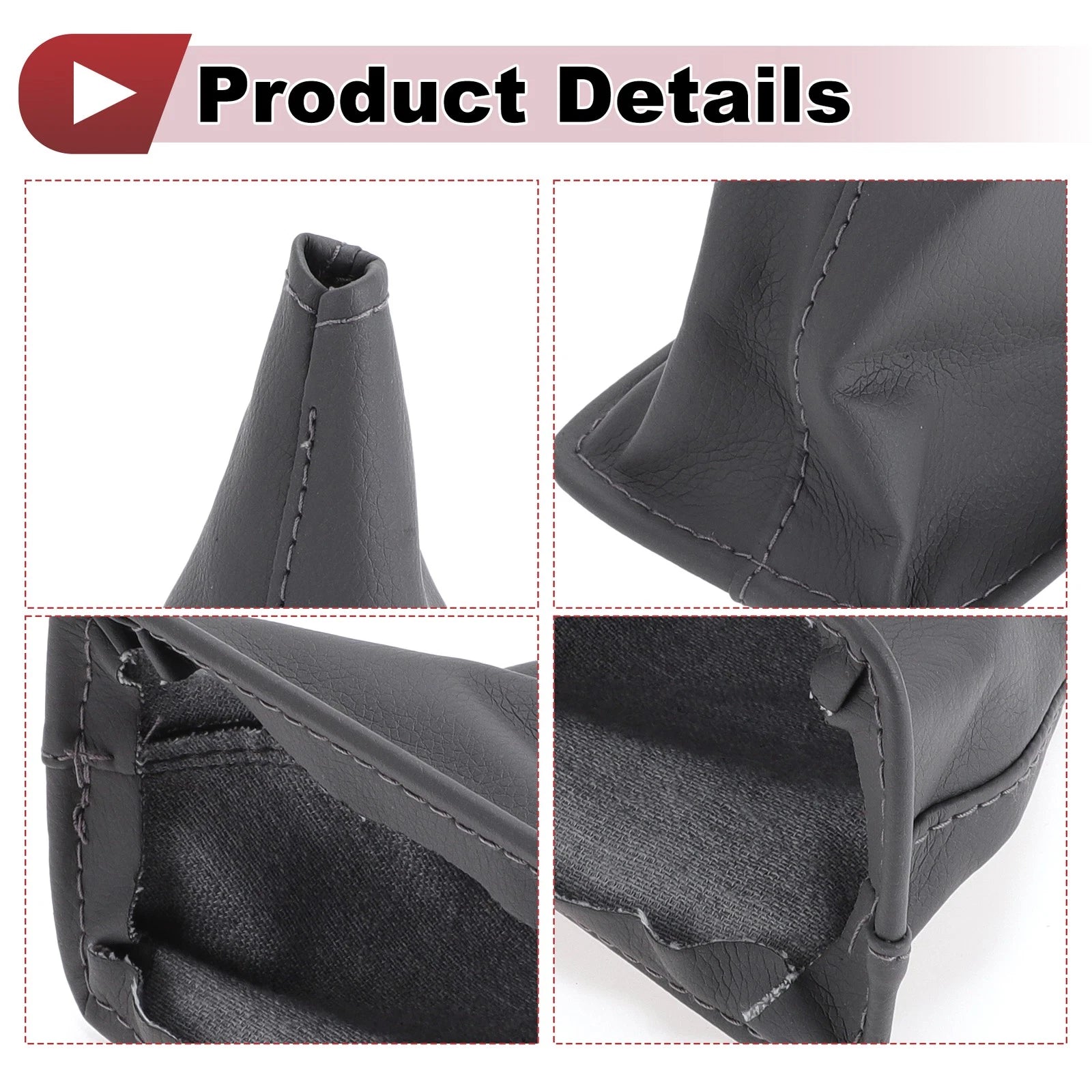 1 Pc Gear Shift Stick Gaiter for Toyota Corolla (2001–2013) Grey Faux Leather