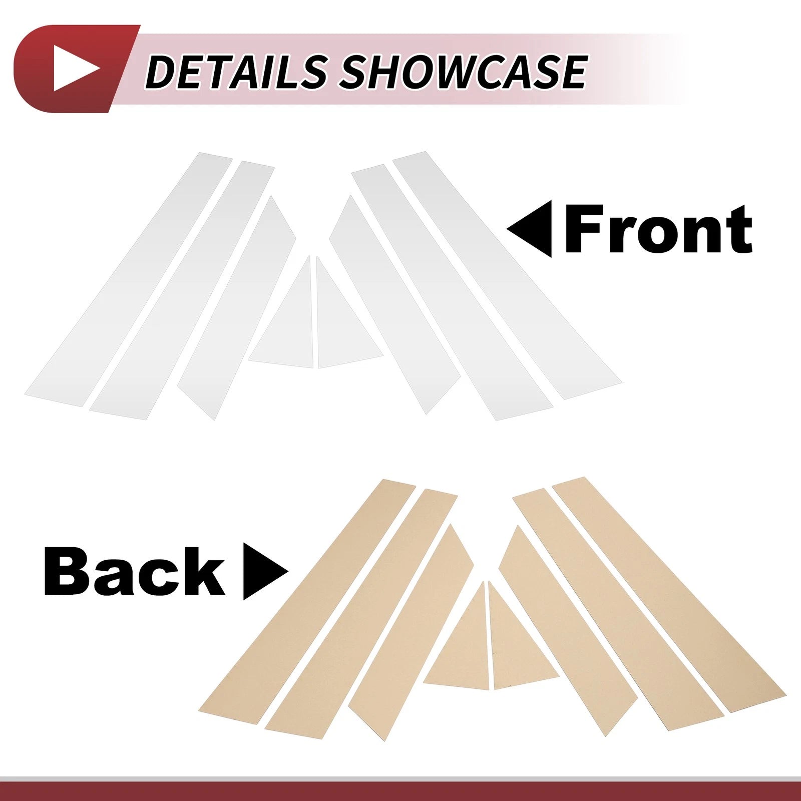 Set of 8 Door Pillar Window Trim for Nissan Altima (2013–2018) Chrome