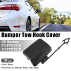 Pair Rear Left Right Bumper Tow Eye Hook Cap for BMW X5 Black