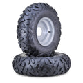Set of 2 ATV Tires & Wheels 23X7-10 4/110mm PCD 2+3 Offset Silver 10424